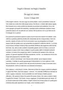 Angeli e demoni: tra bugie e banalità Da oggi nei cinema
