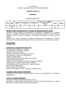 Chimica Fisica II - Università degli Studi dell`Insubria