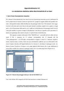 Approfondimento 4.6 La valutazione statistica della