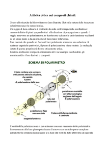 Attività ottica nei composti chirali. - Progetto e