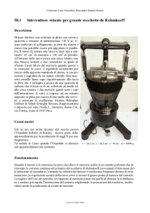 Interruttore per grande rocchetto di Rhumkorff