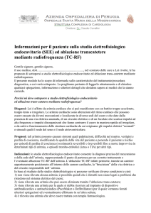 Studio elettrofisiologico endocavitario ed ablazione trans