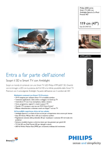 47PFL6057H/60 Philips Smart TV LED con Ambilight Spectra 2 e