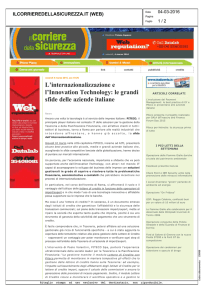 L`internazionalizzazione e l`Innovation Technology: le grandi sfide