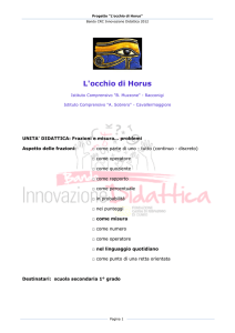 Progetto "L`occhio di Horus" - Istituto Comprensivo "Bartolomeo