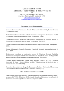 curriculum vitae attivita` scientifica e didattica di