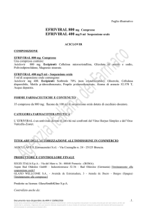 EFRIVIRAL 800 mg Compresse EFRIVIRAL 400 mg/5 ml