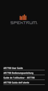 AR7700 AR7700 Guida dell`utente