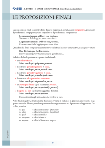 Le proposizioni finali