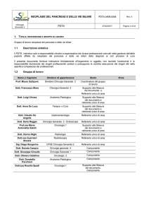 PDTA tumori del pancreas e vie biliari