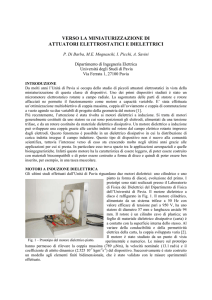 verso la miniaturizzazione di attuatori elettrostatici e dielettrici