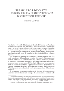 l`esègesi biblica filocopernicana di Christoph Wittich