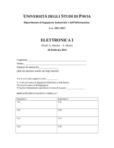 ELETTRONICA I - Università degli studi di Pavia