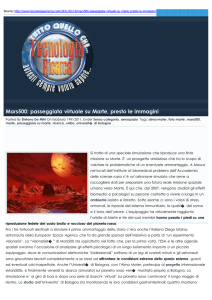 Mars500: passeggiata virtuale su Marte, presto le immagini
