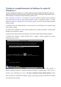Tradurre completamente in italiano la copia di Windows 7