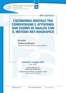 l`economia digitale tra condivisione e attivismo: due esempi di