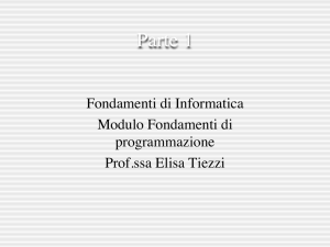 Parte 1 - Dipartimento di Ingegneria dell`informazione e scienze