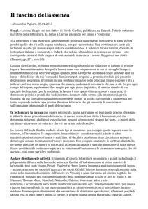 Il fascino dell`assenza