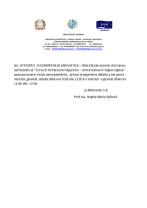 GLI ATTESTATI DI COMPETENZA LINGUISTICA – INGLESE dei