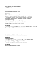 MASTER IN ECONOMIA PUBBLICA