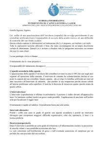 Consenso informato CAPSULOTOMIA YAG Laser