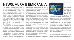 NEWS: AURA E EMICRANIA