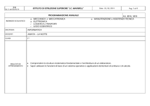 piano di progetto / programmazione didattica