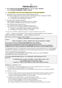 PROBABILITA` - Chi ha paura della matematica