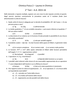 Chimica Fisica 2 – Laurea in Chimica
