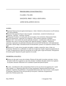matematica - Itcs Abba Ballini