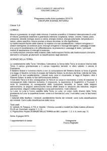Programma svolto Anno scolastico 2014