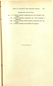 II. — Tabella statistica comparativa tra i