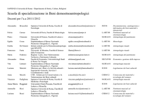 Scuola di specializzazione in Beni demoetnoantropologici