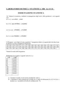 esercitazione statistica 1