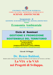 Economia Ambientale Dr. Renzo Baldoni, La VIA