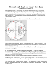 Misurare le stelle doppie con l`oculare Micro
