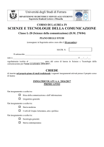 scienze e tecnologie della comunicazione