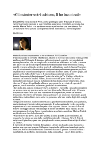 Gli extraterrestri esistono, io li ho incontrati (M. Tonini, Verona)
