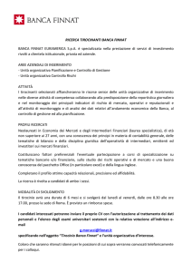 RICERCA TIROCINANTI BANCA FINNAT BANCA FINNAT