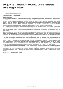 Le querce mi hanno insegnato come resistere nelle stagioni dure