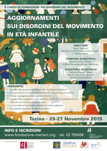 AGGIORNAMENTI SUI DISORDINI DEL MOVIMENTO IN ETà