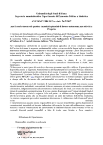 Università degli Studi di Siena Segreteria amministrativa