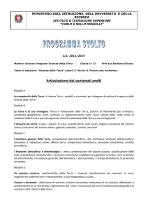 Scienze della terra - prof.ssa Barbiero