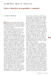 Etica e bioetica in ospedale: i comitati