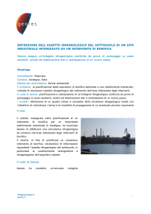 DEFINIZIONE DELL`ASSETTO IDROGEOLOGICO DEL