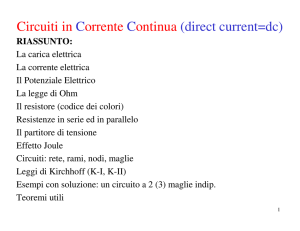 Introduzione alla teoria dei circuiti e legge di Ohm