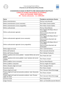 stage – proposte - Scienze Politiche, Economiche e Sociali