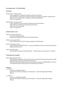 Curriculum vitae – M. Silvia Micheli Istruzione Gennaio 2013