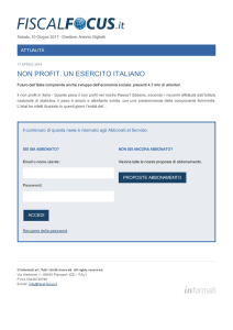 non profit. un esercito italiano