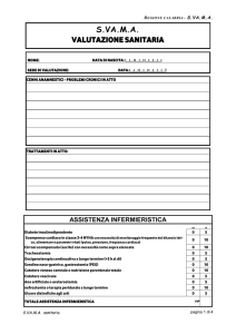 Modulo S.VA.M.A. - Valutazione Sanitaria Regione Calabria
